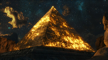 Cosmic Pyramid: Night's Glow