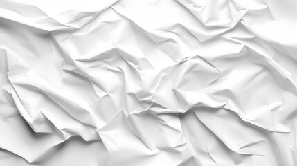 Obraz premium Wrinkled white paper texture creating an artistic look in minimalistic design environment
