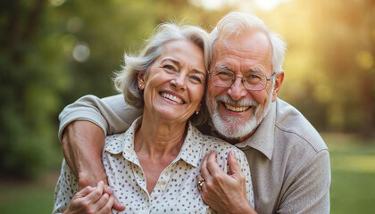 senior portrait woman man couple happy retirement smiling love elderly lifestyle old together active healthy vitality hugging bonding romance having fun