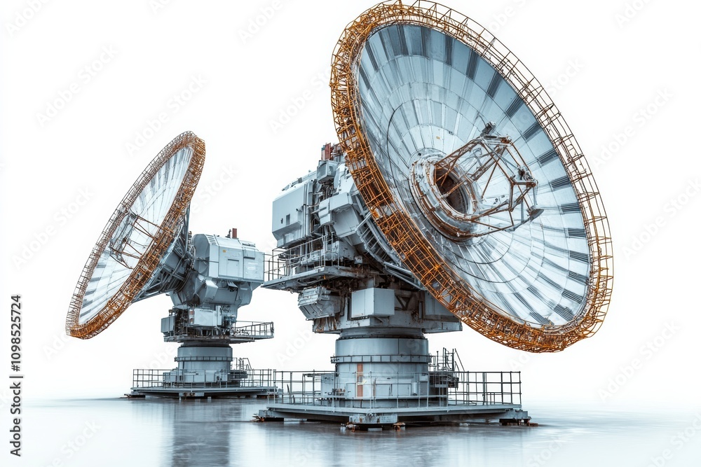 Poster digital communication platforms for global connectivity, with clear visuals