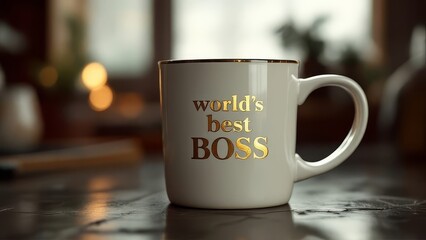 Iconic boss mug:  World's best.  Vintage charm.