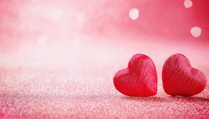 Fototapeta premium Romantic Valentine's Day Inspiration. Sparkling Red Heart Textures for Love Themed Cards, Wedding Invites, or Social Media Posts, Perfect for Showcasing Affection and Tender Moments of Love