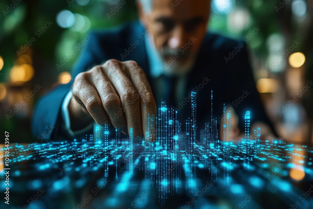 Poster wealth advisors catering to tech-savvy clients, integrating ai-driven tools for personalized and eff