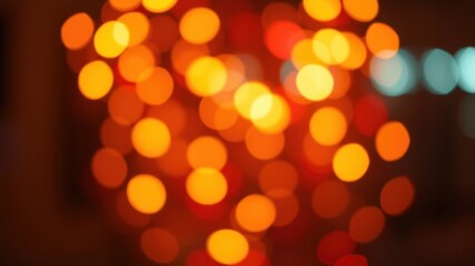 Fototapeta premium Abstract Bokeh Background with Warm and Cool Tones and Blurry Circles of Light