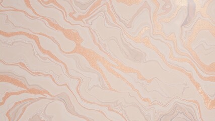 Fototapeta premium Abstract Swirls of Blush and Gold, a Delicate and Elegant Marble Texture