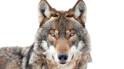 Fototapeta premium wolf head isolated on white background