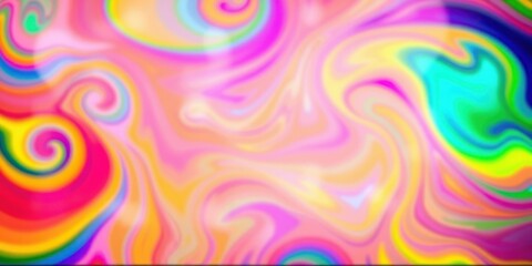 Obraz premium Abstract Swirling Rainbow Background with Vibrant Color Gradient and Blurred Effects