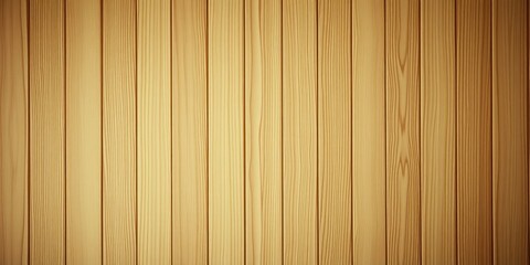 Fototapeta premium A close-up shot of a smooth wooden panel with vertical planks arranged in a uniform pattern, showcasing the natural grain and warm tones of the wood.