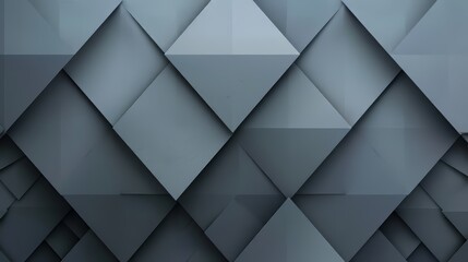 Obraz premium A minimalist composition with overlapping diamonds in shades of gray, creating a sense of harmony