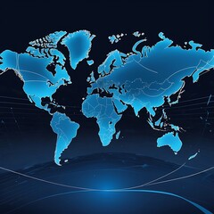  World Map isolated on white background