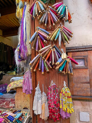Moroccan Markets: Souks with weaving materials for sale