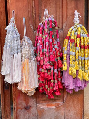 Moroccan Markets: Souks with weaving materials for sale