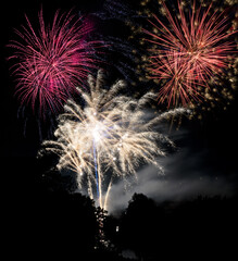 Firework display at a festival