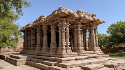 Fototapeta premium Ancient Monuments and Grand Architecture in Historical Landscape