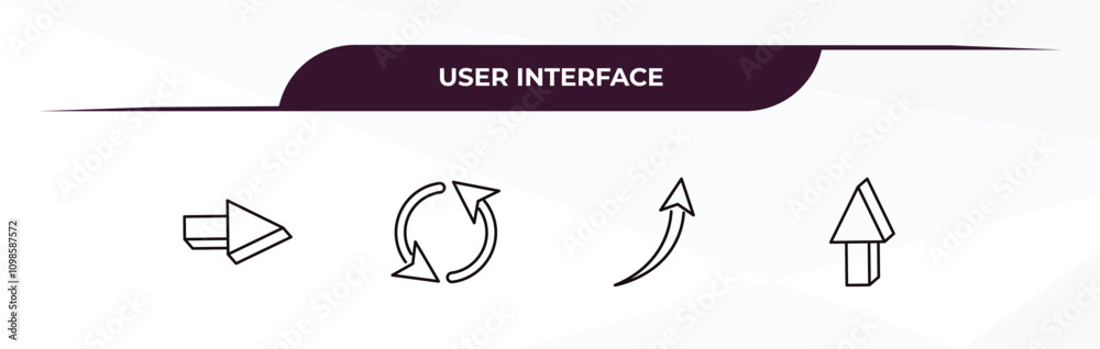 Aufkleber fully editable outline icon collection from user interface concept. thin line icons set such as 3d f