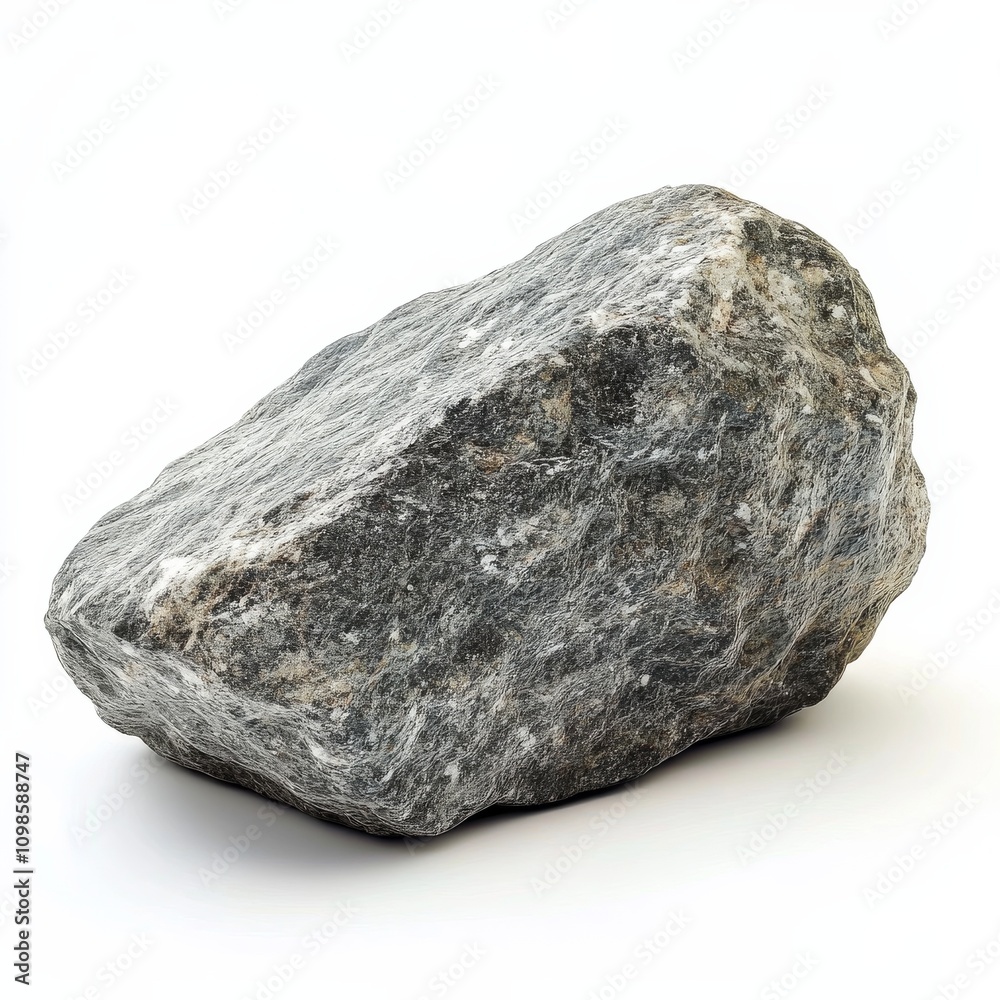 Aufkleber a single rock on a white background, perfect for showcasing products or creating mockups.