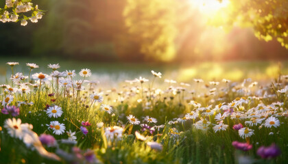Obraz premium Idyllic Spring Meadow Backgrounds