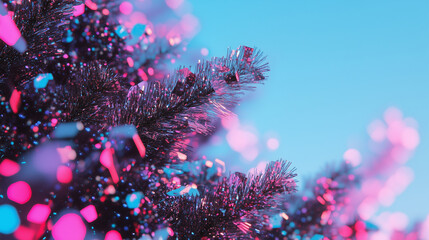 Christmas Cheer in Glitch Art Style