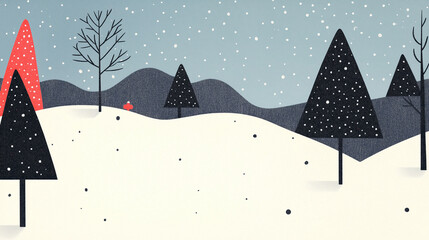 Winter Nostalgia in Vintage Illustrations and Snowy Landscapes