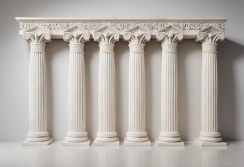 Naklejka premium 3d illustration. Colonnade of the facade of the ancient Greek Acropolis of Athens