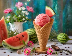 Eisbecher auf einer Party