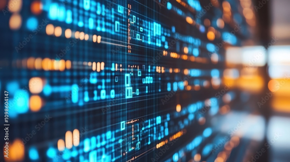 Leinwandbilder navigating the digital landscape of interconnected data streams in cyberspace