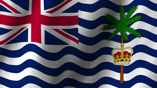 Animated Flag of Commissioner of the British Indian Ocean Territory 4k video