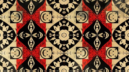 Decorative pattern inspired by the legacies of colonialism and imperialism in shaping racialized power dynamics.