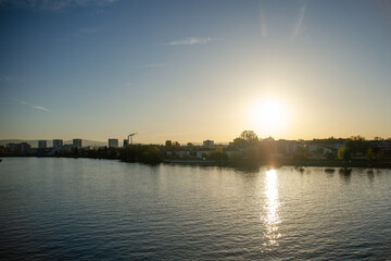 Fototapeta premium Sunset over a river