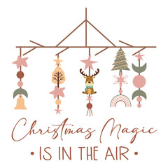 Boho Christmas Minimal SVG Christmas magic svg,Believe in the Magic svg, Christmas Vibes Svg, Merry Christmas Svg, Christmas Svg, Winter Svg, Christmas Season Svg, Christmas Shirt Svg
