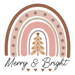 Boho Christmas Rainbow Merry And Bright SVG , Rainbow Christmas Shirt, Merry Bright Shirt, Leopard Cheetah, Women Christmas Gift, Trendy Christmas Rainbow Shirt, Women Christmas Rainbow
