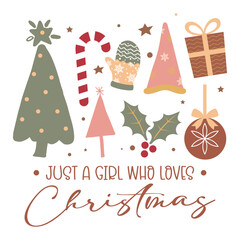 Boho Just a Girl who Loves Christmas SVG PNG, Just a Girl Who Loves Christmas Svg Png, Christmas Girl Svg, Christmas Lover Svg, Holiday Girl Svg, Christmas Quote Svg, Cute Christmas Svg
