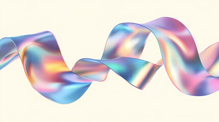Obraz premium Iridescent ribbon. Minimalism. Illustration