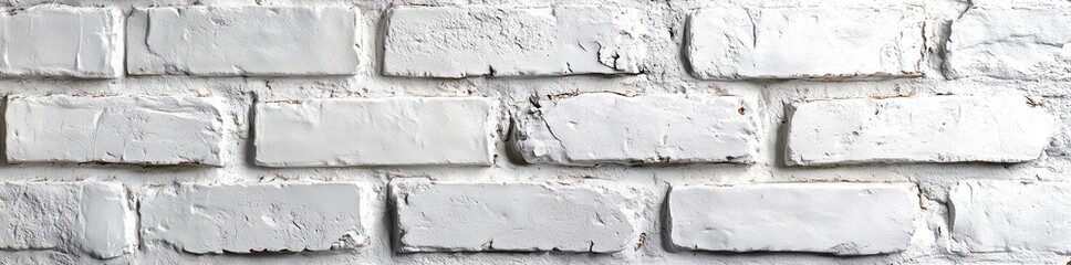 Obraz premium White brick wall texture background, seamless pattern