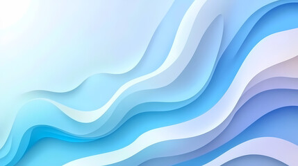 Fototapeta premium Abstract blue wavy background. Minimalism. Illustration