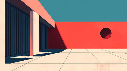 Abstract minimalism exploring architectural elegance extreme close-up. Minimalism. Illustration