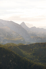 Bergpanorama in den Alpen, Bergtourismus, 