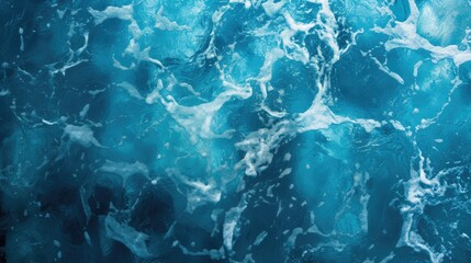 Obraz premium Water blue in the pool background, top view. Water pool texture background.