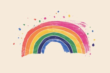 Colorful rainbow brushstroke art representing pride, diversity, and inclusion. Perfect for LGBTQ themes and celebrations.