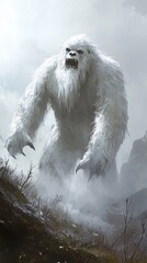image of mystical Yeti in the background, mystical Yeti  wallpaper