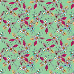 Fototapeta premium Beautiful Floral Pattern on the background Sweet floral pattern is suitable for fashion