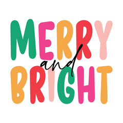 Merry and Bright Svg, Christmas Ornaments Svg, Christmas Svg, Holiday Decor Svg, Christmas Shirt Iron On Transfer Svg, Dxf, Png, Eps Cricut
