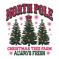 North Pole Christmas Tree Farm Always Fresh SVG PNG, Funny Christmas Polar Bear Svg, Christmas Farm, Christmas Tree Svg, Sublimation, Mugs

