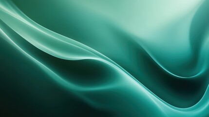 Fototapeta premium A green wave with a blue background