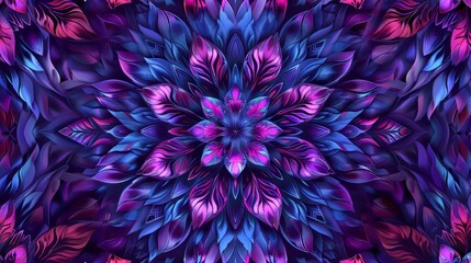 A seamless pattern featuring analogous colors such as purple, blue violet, and violet, adding a cohesive and visually appealing element to designs