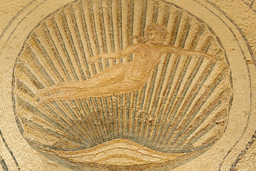 Birth of Venus Mosaic in the Africa House at the Archaeological Museum in El Jem ,Tunisia © francesco
