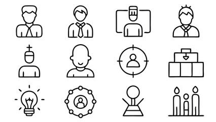 A Collection of Modern Line Icons for Social Media, Business, Marketing, Communication, and Networking, Perfect for Logos,
Shapes design, Vector Art EPS Format.