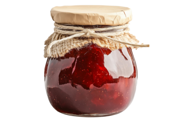 
red jam in a jar. png isolated on transparent background
