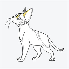 Fototapeta premium Abyssinian vector White background illustration Generative Ai