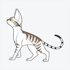 Obraz premium Abyssinian vector White background illustration Generative Ai